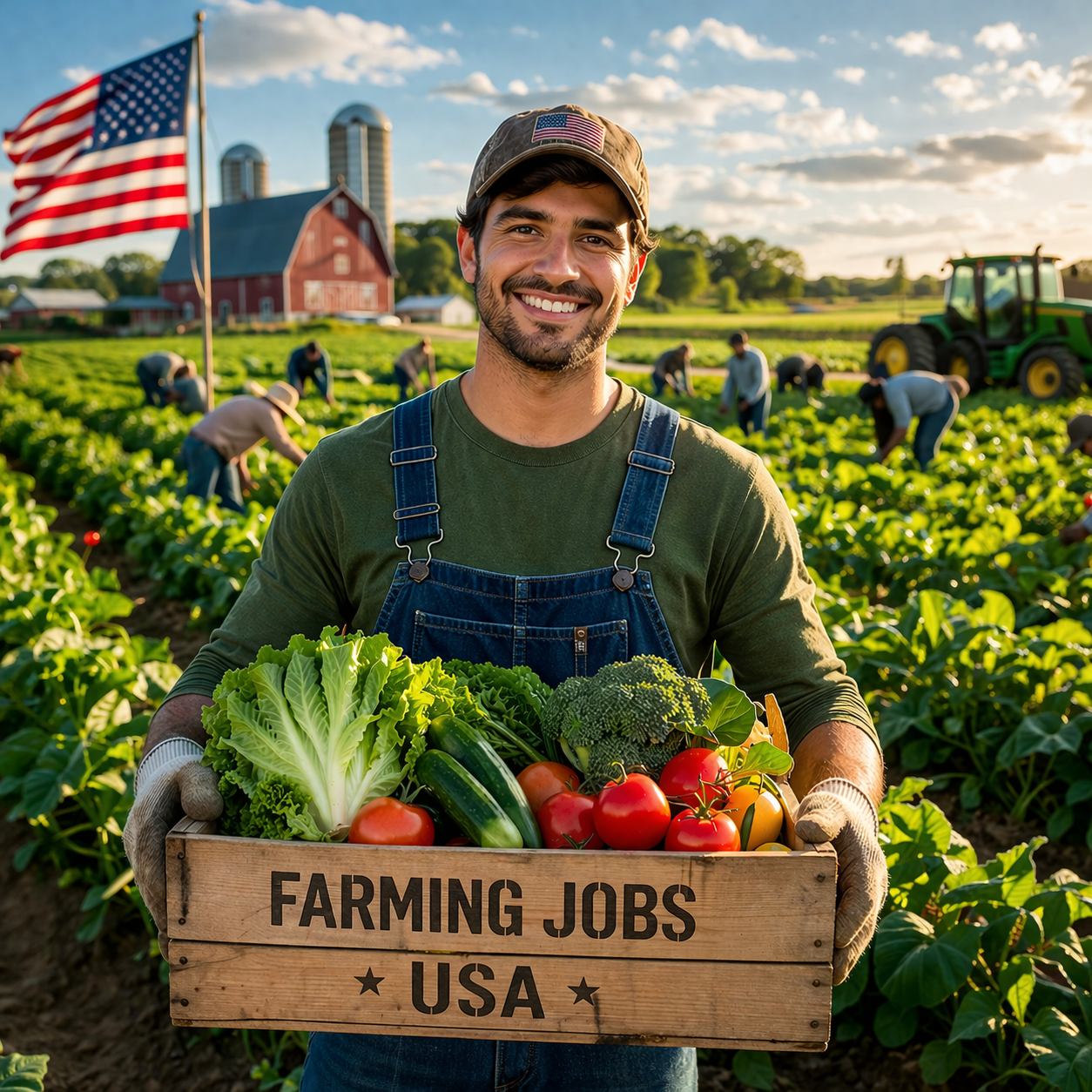 Farming pride under the American flag