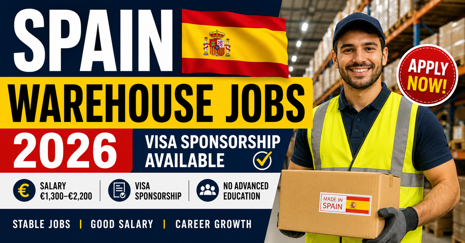 Spain Warehouse Jobs 2026 with Visa Sponsorship