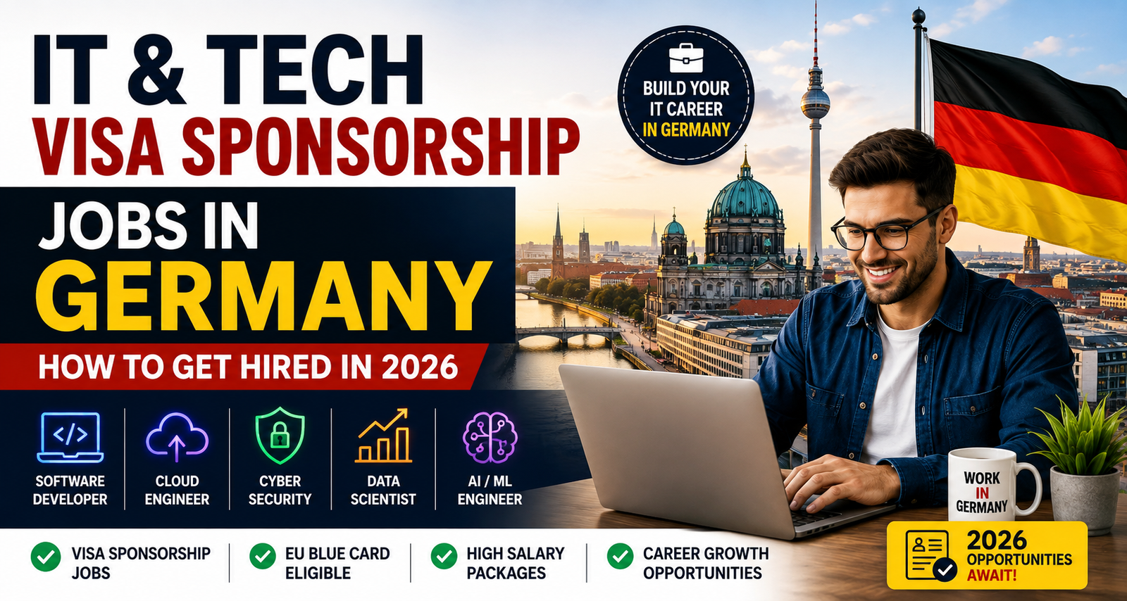 IT and Tech Visa Sponsorship Jobs in Germany 2026 — software, cloud, cybersecurity, data and AI careers for international professionals.