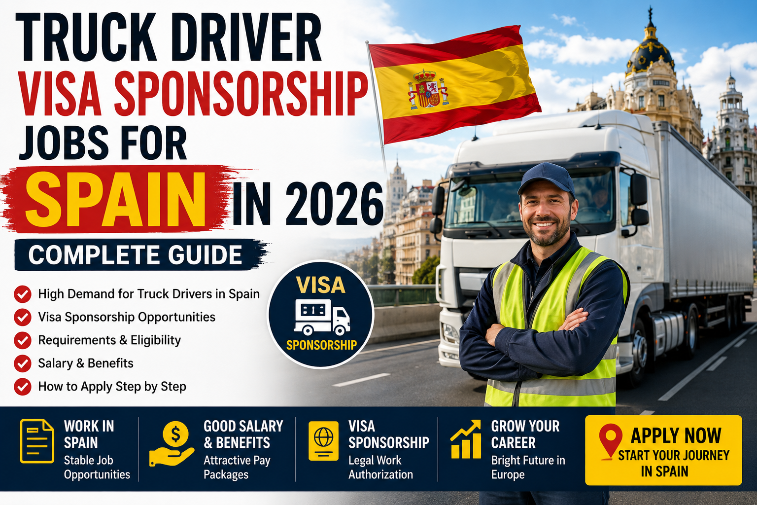 Truck Driver Visa Sponsorship Jobs in Spain 2026