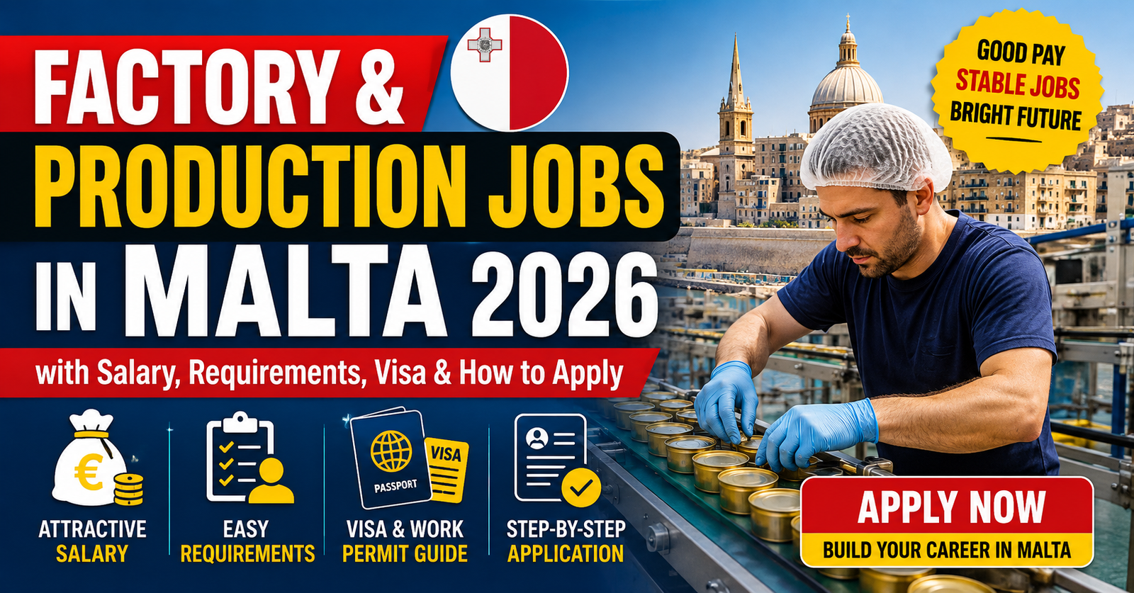 Factory Jobs in Malta 2026