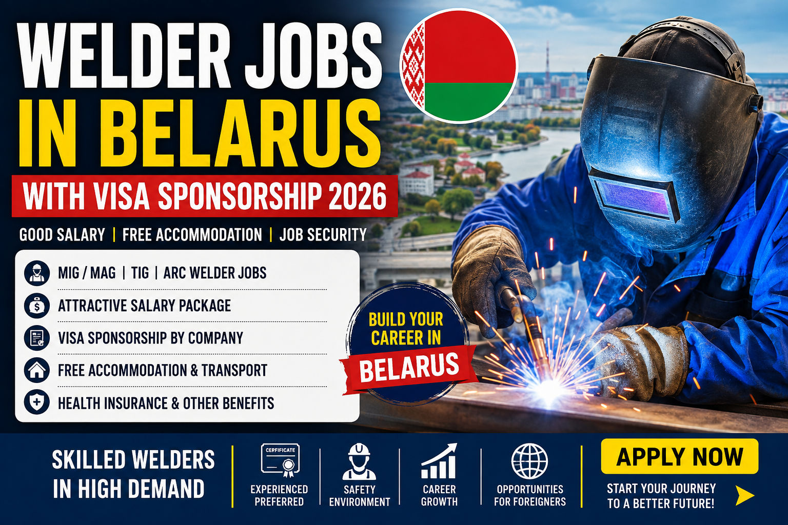Welder Jobs in Belarus with Visa Sponsorship 2026
